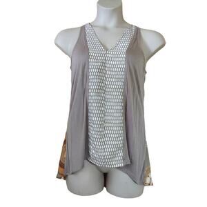 Anthropologie Porridge Women's Mixed Media Boho Sleeveless Blouse